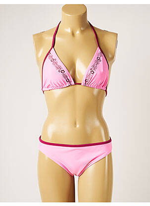 Maillot de bain 2 pièces stretch haut triangles violet BANANA MOON femme