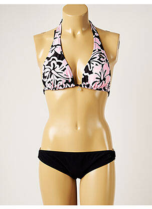 Maillot de bain 2 pièces stretch haut soutien-gorge avec mousse de rembourrage amovible noir BANANA MOON femme