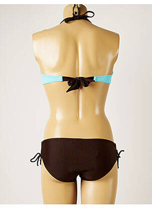 Maillot de bain 2 pièces stretch haut bandeau marron BANANA MOON femme