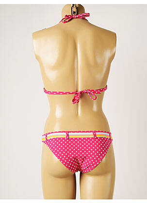 Maillot de bain 2 pièces stretch haut soutien-gorge avec mousse de rembourrage amovible rouge BANANA MOON femme