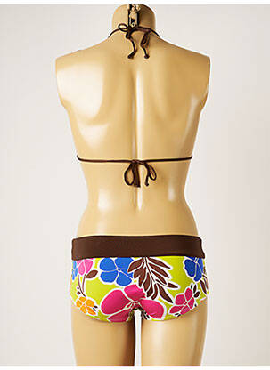 Maillot de bain 2 pièces stretch haut soutien-gorge avec mousse de rembourrage amovible marron BANANA MOON femme