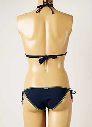 Maillot de bain 2 pièces stretch haut soutien-gorge avec mousse de rembourrage amovible bleu BANANA MOON femme