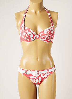 Maillot de bain 2 pièces stretch haut soutien-gorge emboitant rose BANANA MOON femme