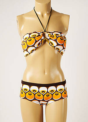 Maillot de bain 2 pièces haut bandeau haut bandeau orange BANANA MOON femme