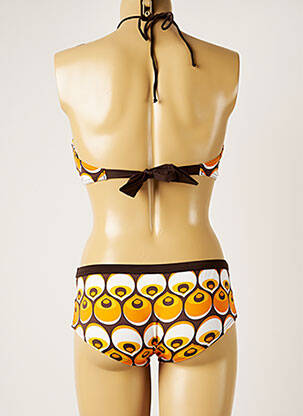 Maillot de bain 2 pièces stretch haut bandeau orange BANANA MOON femme
