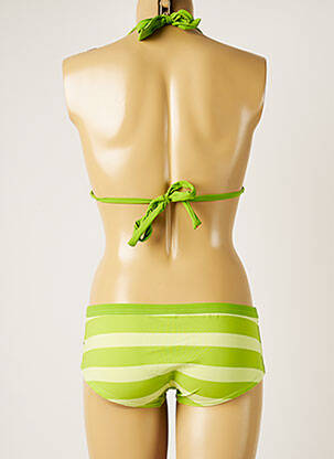 Maillot de bain 2 pièces stretch haut soutien-gorge avec mousse de rembourrage amovible vert BANANA MOON femme