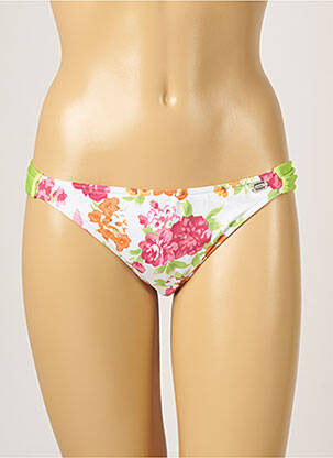 Bas de maillot de bain imprimé fleurs culotte blanc BANANA MOON femme