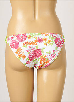 Bas de maillot de bain imprimé fleurs culotte blanc BANANA MOON femme