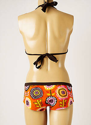 Maillot de bain 2 pièces stretch haut triangles orange BANANA MOON femme