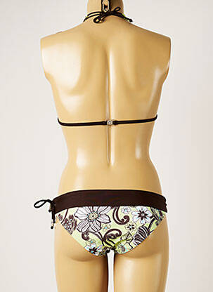 Maillot de bain 2 pièces stretch haut triangles vert BANANA MOON femme