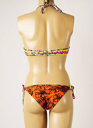 Maillot de bain 2 pièces stretch haut soutien-gorge avec mousse de rembourrage amovible orange BANANA MOON femme