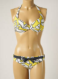 Maillot de bain 2 pièces stretch haut soutien-gorge emboitant jaune BANANA MOON femme