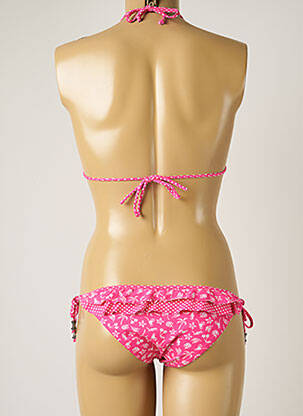 Maillot de bain 2 pièces stretch haut triangles rose BANANA MOON femme