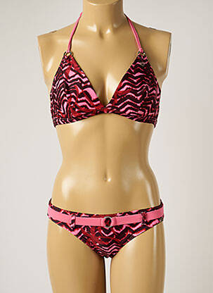 Maillot de bain 2 pièces stretch haut triangles rose BANANA MOON femme