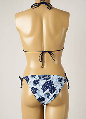 Maillot de bain 2 pièces stretch haut triangles bleu BANANA MOON femme