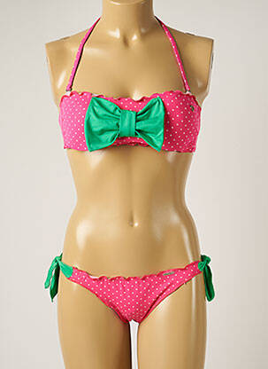 Maillot de bain 2 pièces haut bandeau haut bandeau rose BANANA MOON femme