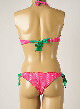 Maillot de bain 2 pièces stretch haut bandeau rose BANANA MOON femme