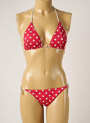 Maillot de bain 2 pièces stretch haut triangles rose BANANA MOON femme