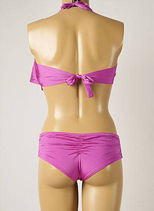 Maillot de bain 2 pièces stretch haut bandeau violet BANANA MOON femme