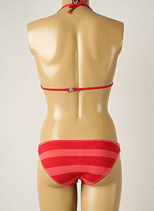 Maillot de bain 2 pièces stretch haut triangles rouge BANANA MOON femme