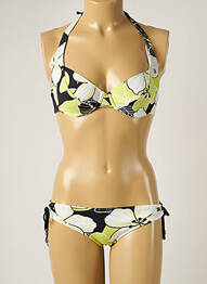 Maillot de bain 2 pièces stretch haut soutien-gorge emboitant vert BANANA MOON femme