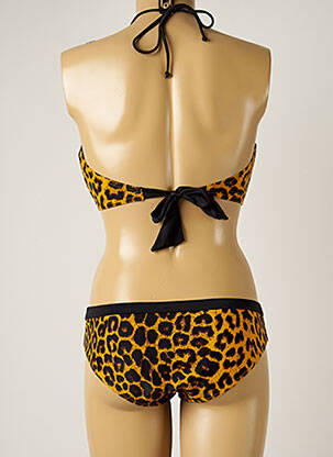 Maillot de bain 2 pièces stretch haut soutien-gorge avec mousse de rembourrage amovible marron BANANA MOON femme