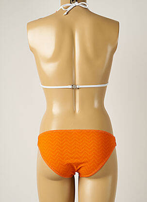 Maillot de bain 2 pièces stretch haut triangles orange BANANA MOON femme