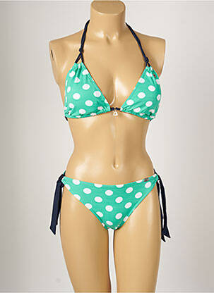 Maillot de bain 2 pièces stretch haut soutien-gorge moulé vert BANANA MOON femme