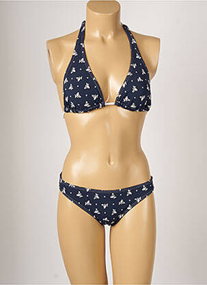 Maillot de bain 2 pièces stretch bleu BANANA MOON femme