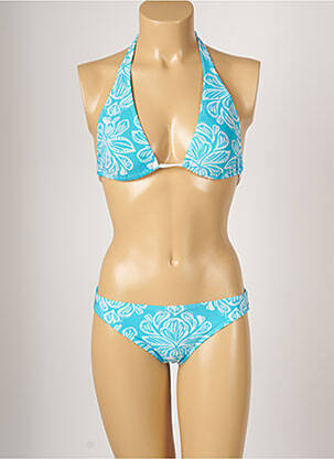 Maillot de bain 2 pièces stretch bleu BANANA MOON femme
