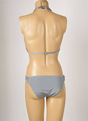 Maillot de bain 2 pièces stretch haut triangles gris BANANA MOON femme