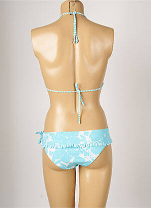 Maillot de bain 2 pièces stretch haut soutien-gorge moulé bleu BANANA MOON femme
