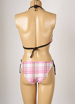 Maillot de bain 2 pièces stretch haut triangles rose BANANA MOON femme