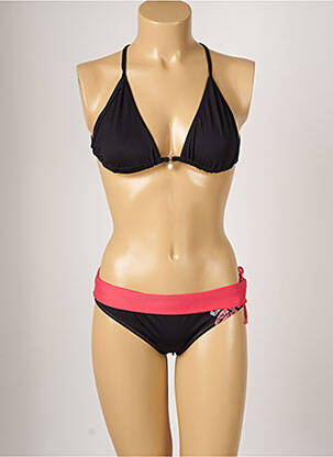 Maillot de bain 2 pièces stretch haut triangles noir BANANA MOON femme