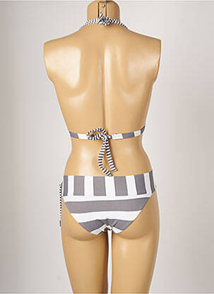Maillot de bain 2 pièces stretch haut soutien-gorge moulé gris BANANA MOON femme