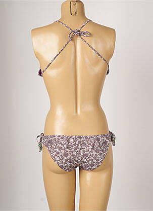 Maillot de bain 2 pièces stretch haut soutien-gorge moulé violet BANANA MOON femme
