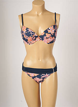 Maillot de bain 2 pièces stretch haut soutien-gorge moulé bleu BANANA MOON femme