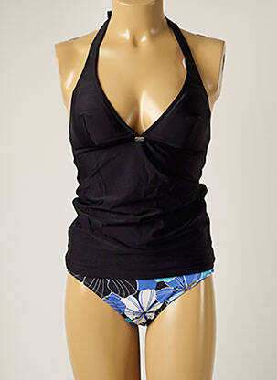 Tankini bretelles élastiquées noir BANANA MOON femme