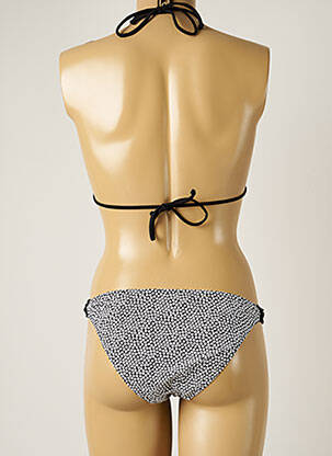 Maillot de bain 2 pièces fermeture liens à nouer haut soutien-gorge balconnet noir BANANA MOON femme