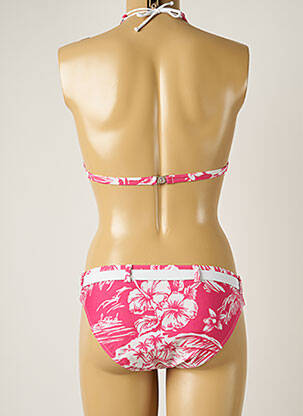 Maillot de bain 2 pièces fermeture clip haut triangles rose BANANA MOON femme