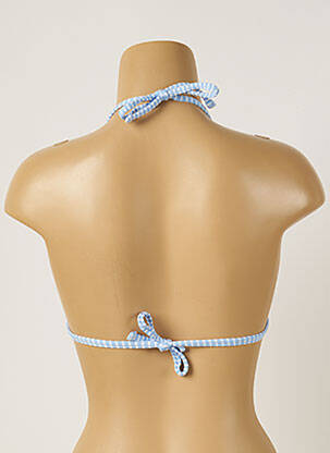 Haut de maillot de bain fermeture liens à nouer haut soutien-gorge moulé bleu BANANA MOON femme