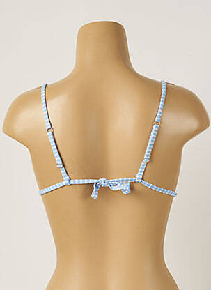 Haut de maillot de bain fermeture liens à nouer haut soutien-gorge moulé bleu BANANA MOON femme