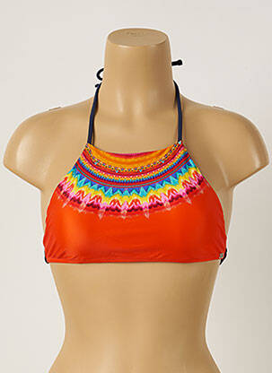 Haut de maillot de bain stretch haut soutien-gorge emboitant orange BANANA MOON femme
