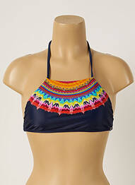 Haut de maillot de bain stretch haut soutien-gorge emboitant bleu BANANA MOON femme