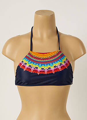 Haut de maillot de bain stretch haut soutien-gorge emboitant bleu BANANA MOON femme