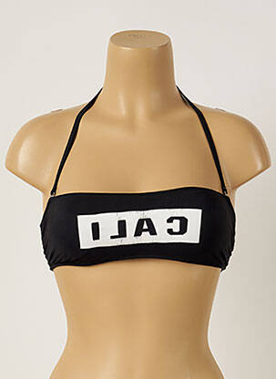 Haut de maillot de bain fermeture liens à nouer haut soutien-gorge moulé noir BANANA MOON femme