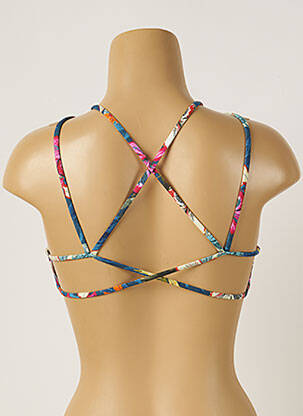 Haut de maillot de bain stretch haut soutien-gorge emboitant bleu BANANA MOON femme
