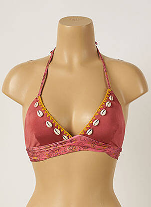 Haut de maillot de bain stretch haut triangles rose BANANA MOON femme