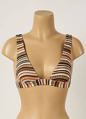 Haut de maillot de bain stretch haut triangles marron BANANA MOON femme