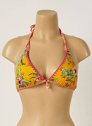 Haut de maillot de bain stretch haut triangles orange BANANA MOON femme